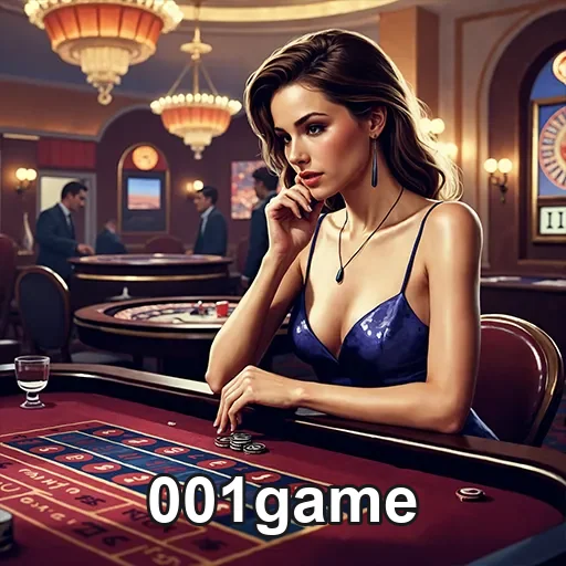 Imagem de um cassino no site 001game, com máquinas e jogos de azar, perfeito para jogadores de casinos online.
